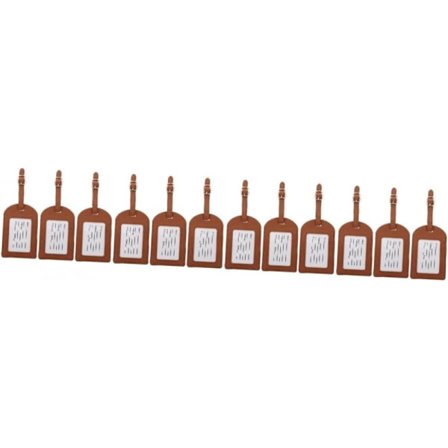 12 stk. bagagemærker til bagage pu kuffertmærker privatlivsrejse