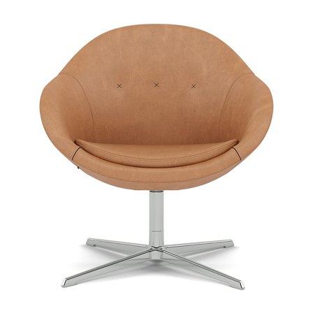 Varier Furniture Kokon Club - Brown Leather - Chrome base