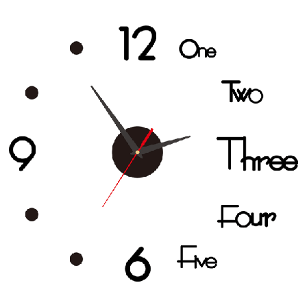 3D Självlysande Digital Väggklocka Personlig Tyst Väggklocka för Hem Noctilucent 40cm