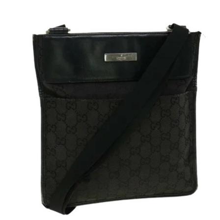 Gucci Vintage, Pre-owned Canvas gucci-bags Zwart, Dames, Maat:ONE Size,leer
