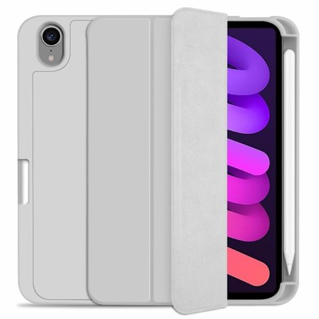 iPad Mini 2024/2021 Fodral Slim Tri-Fold Pennhållare Grå
