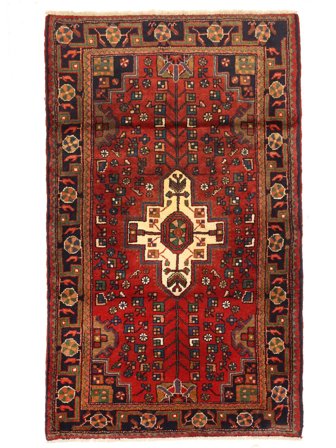 Hand Knotted Hamadan Rug 120X197 Oriental Wool Small
