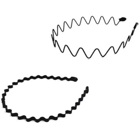 2 kpl metallipääpantaa, elastiset aaltoilevat pääpanta, unisex aaltoilevat pääpanta