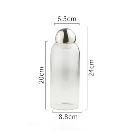 Te Kaffe Sukkerbeholder Matlagringsglass SØLV L