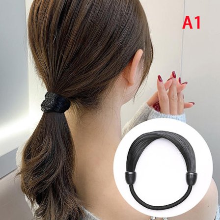 Mote parykk Flettet hårbånd for kvinner Pigtail Type Rubber Ban