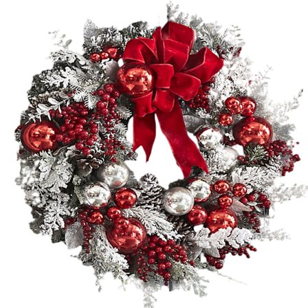 40 cm Julekrans Julepynt God Jul Indretning Til Hjemmet 2021 Godt Nyt År Hængende Dekorationer