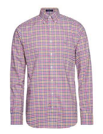 The B-Cloth 3 Col Gingham Reg Bd Skjorta Casual Rosa GANT