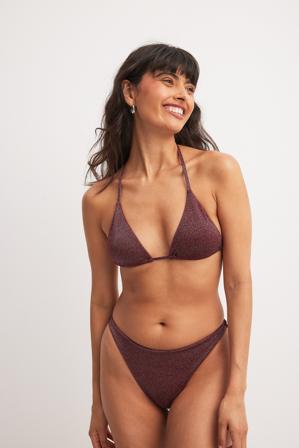 DISCODAYDREAM x NA-KD Bikinitrosa i lurex - Bikini - Burgundy - X-Large