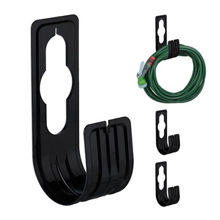 Svart slanghållare set om 4 st