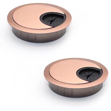 2 kpl Heilwiy Metalli Kaapeliläpivienti Työpöydän Kaapelijärjestysaukko