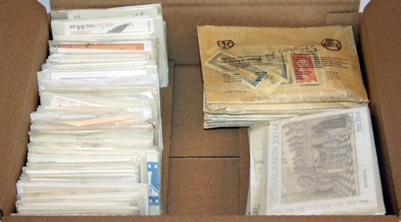 Sverige - Dubletsamling af frimærkehæfter i posekartotek i 1 kasse