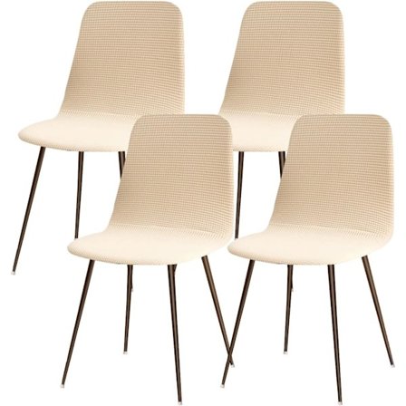 Sæt med 4 moderne spisebordsstolebetræk vaskbart universelt køkken
