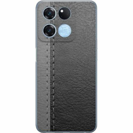 Oneplus Ace Racing Mjukt Skal - Black & Grey Leather