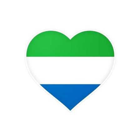 Autoklister - Multifarvet - Hjerte Sierra Leones Flag - 3 cm - 1000 stykker - PVC