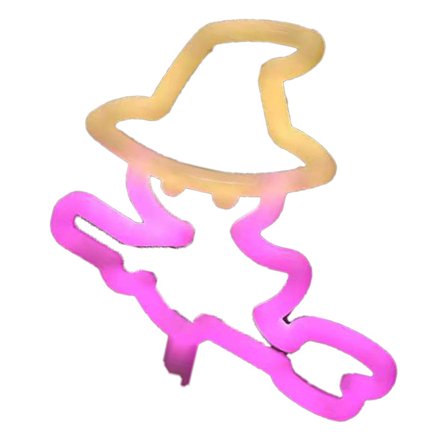 Halloween LED neonskyltljus, halloweenlampa med batteri