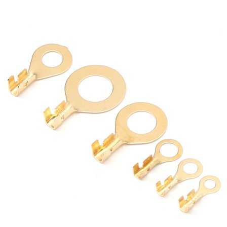 150 stk. Ringklemme Terminal Messing Ikke-Isoleret Koldkrympning Tråd Kabelforbindelser