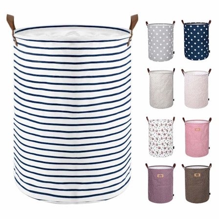 Fristående tvättkorg med lock, hopfällbar stor tvättkorg med dragsko