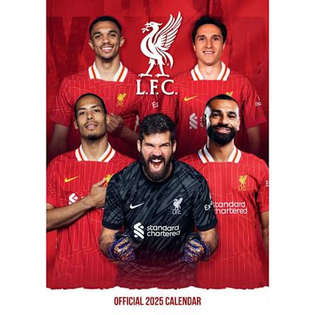 Liverpool FC Väggkalender 2025 A3 Storlek Röd/Vit/Svart Red/White/Black One Size