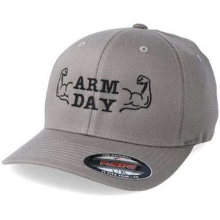 Berzerk - Grå flexfit Keps - Arm Day Grey Flexfit @ Hatstore