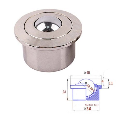 Kuglehjul mini drejelige hjul 5 5