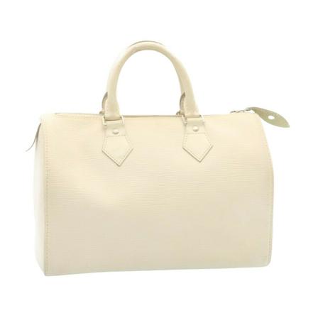 Louis Vuitton Vintage, Pre-owned Speedy 25 Wit, Dames, Maat:ONE Size,leer