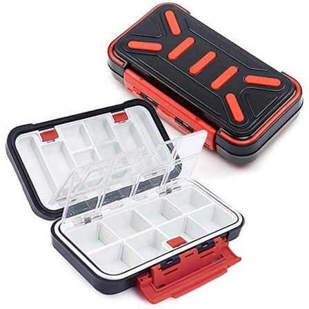 Fiskeslukbokser, oppbevaringsvesker for agn, oppbevaringsbrett for fiskeutstyr, tilbehørsbokser, fortykningsmiddel, plastkrokorganisator for 