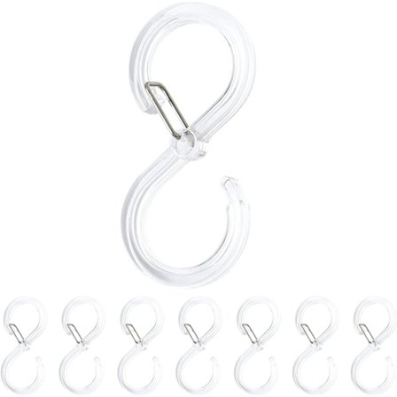 8-pakks S-kroker Henger - Klesstangs Kroker, Anti-Fall Hengerkrok