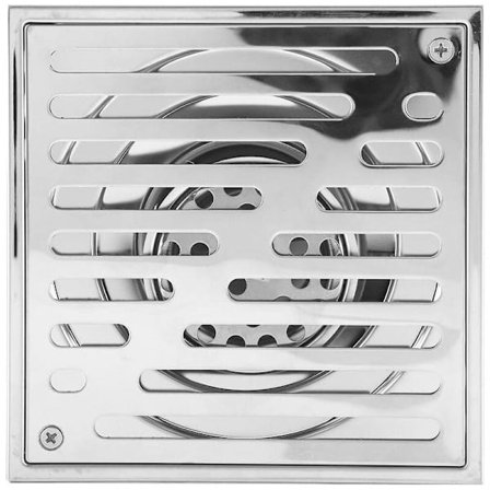 304 rostfritt stål duschrum deodorant golvbrunn (110 110 mm (stor diameter)) 1 silver