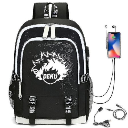 Sjq My Hero Academia Backpack Usb Charging School Bagcolor-3