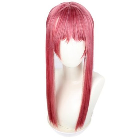 IC Makima Rød Lang Flettet Paryk 70CM Cosplay Kostume Motorsav zy