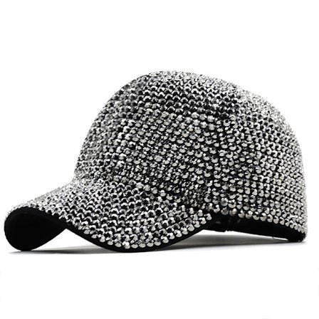 Kvinnor Kristaller Sparkle Baseball Cap Gem Bling Hat