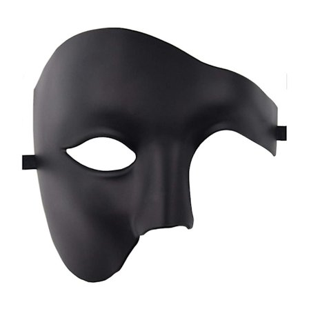 Fête d'Halloween Mænd Enøjet Maske Party Øjenbinde Spøgelse Maske(Sort)