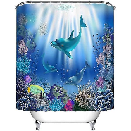 Delfin Bruseforhæng Med Kroge, Koraller Dyr Fisk Planter I Den Undervandsverden