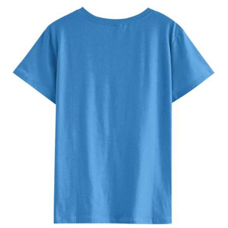 Dam T- Printed Casual Blus Kortärmad Topp,