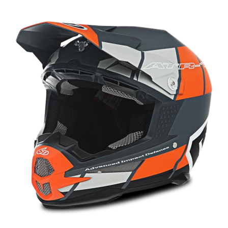 6D ATR-1 Shear Crosshjälm Orange/Grå/Svart M
