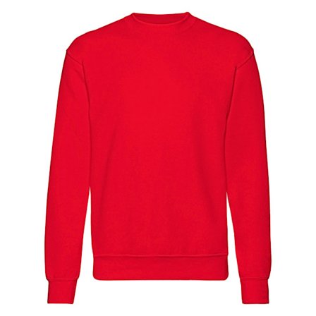 Fruit Of The Loom Herr Set-In Belcoro Garn Sweatshirt L Röd