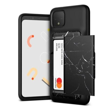 Marble design Google Pixel 4 XL kotelot - Musta Marmori Black