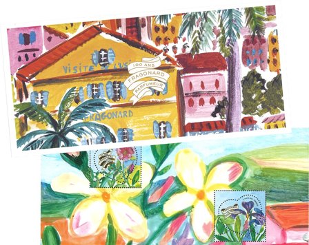 Frankrig - Fragonard - Postfrisk miniark i folder