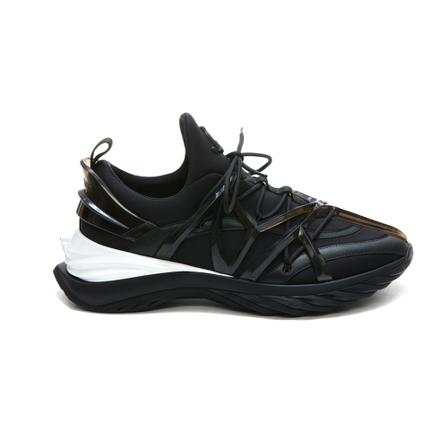 Jimmy Choo, Cosmos Low-top Sneakers Zwart, Heren, Maat:40 EU,leer