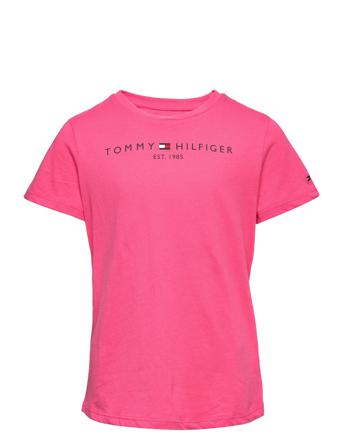 Essential Tee S/S T-shirt Lyserød Tommy Hilfiger