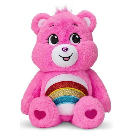 Care Bears 35cm Glitter Belly Medium Plys - Cheer Bear