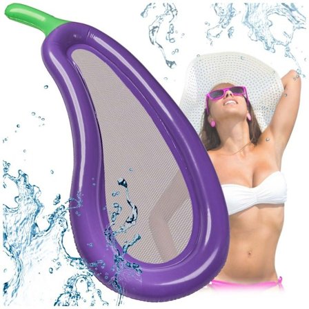 Uppblåsbar nätmadrass aubergine 240 cm