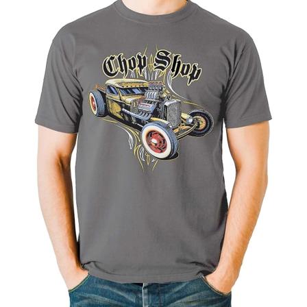 Hot Rod T-shirt Rat Rod Hemi Power Pinstripes Whitewall Däck Herr långa storlekar (3xl lång, kolgrå) 3XL