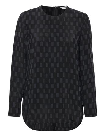 Marlaug Noppa Shirt Blus Långärmad Svart Marimekko