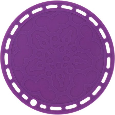 Set med 3 stora runda silikonunderlägg för bord och gryta, mångsidig och flera färger tillgängliga (lila)