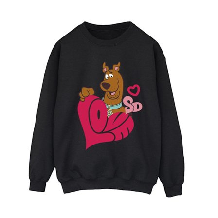 Scooby Doo Dam/Dam Love Heart Sweatshirt XL Svart