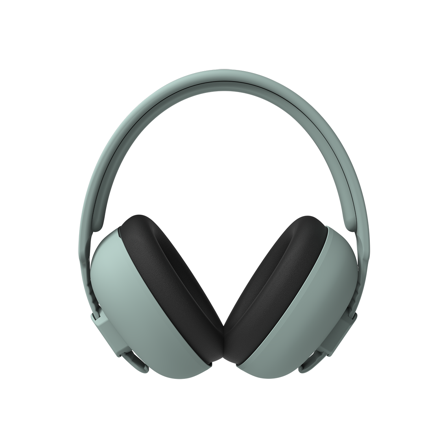 Kreafunk - Hush - Kinder Gehörschützer, Dusty Green, 23dB Geräuschreduzierung, Weicher Kopfbügel