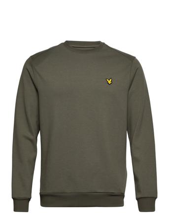 Crew Neck Fly Fleece Sweatshirt Trøje Khaki Green Lyle & Scott Sport