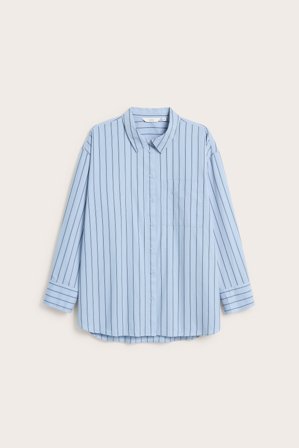 Kappahl | Randig poplinskjorta | Blå