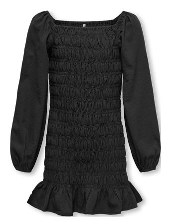 Koghelene Puff Sleeve Short Dress Wvn Black Kids Only